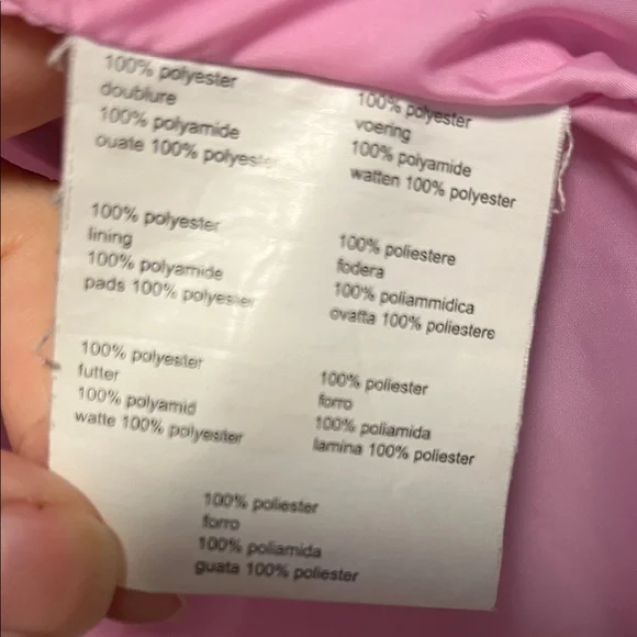 LACOSTE Vintage Devanlay Women's Black Puffer Coat Pink Lining size 38/Small - Picture 10 of 16